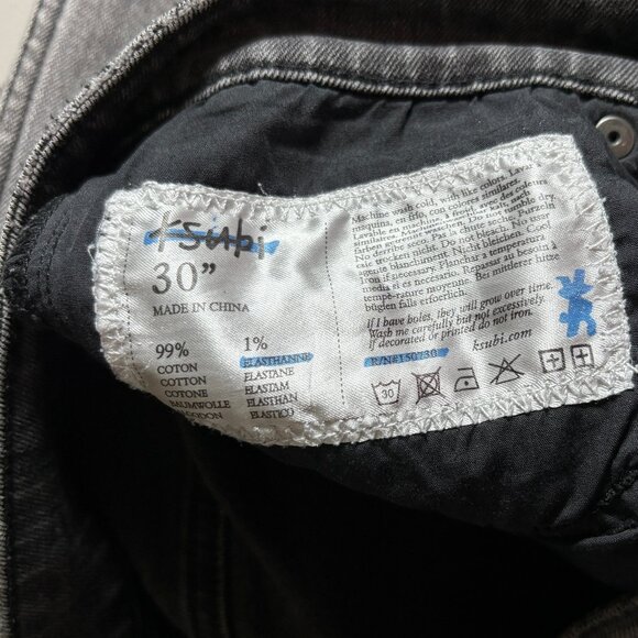 Ksubi Hazlow Striker Straight Fit Button Fly Jeans - Men's Size 30*31 - Black - Picture 5 of 10